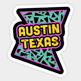 Rad 90s Austin Texas Sticker